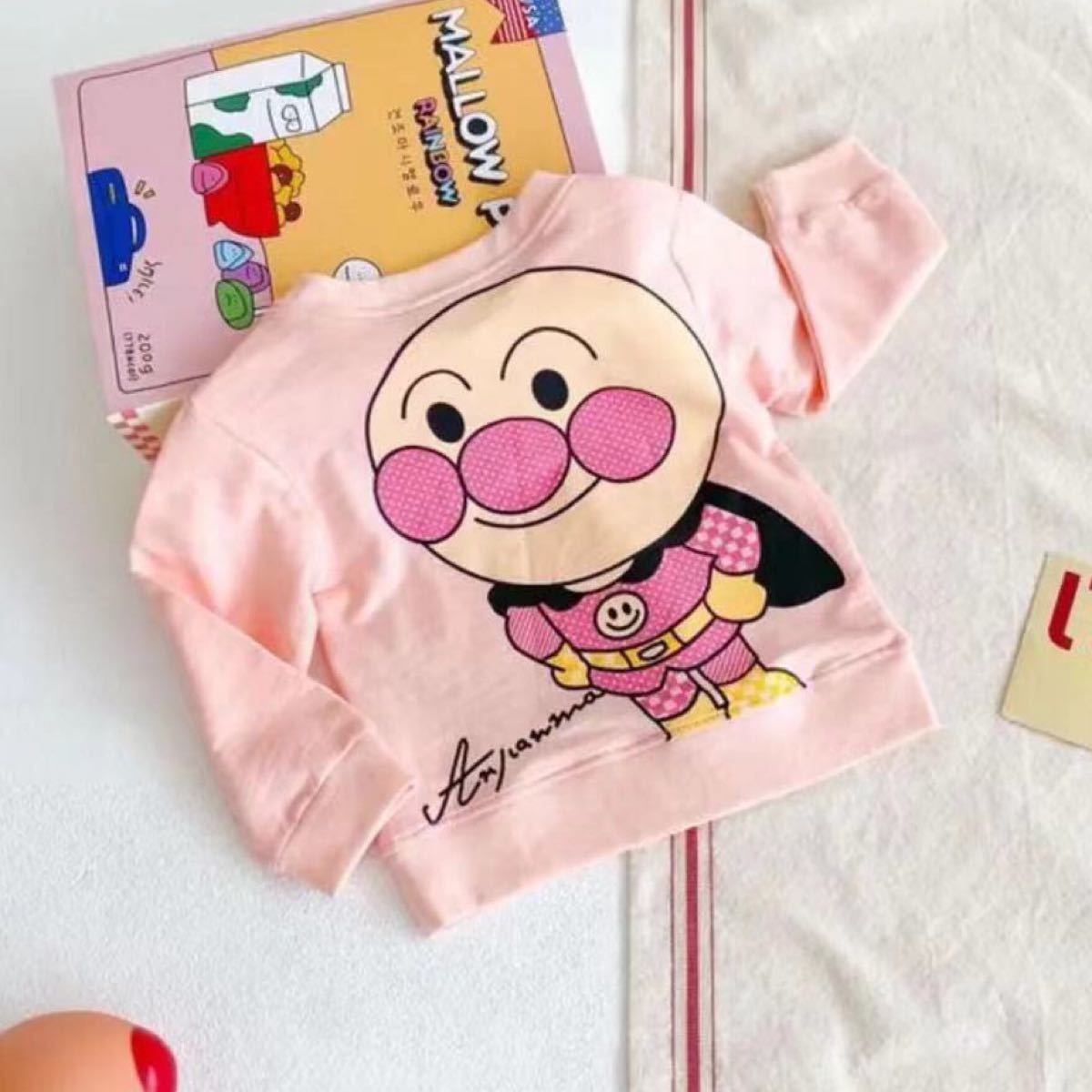 【ファッション通販】 赤ちゃんマン アンパンマン 長袖 トレーナー薄手タイプ ピンク #99