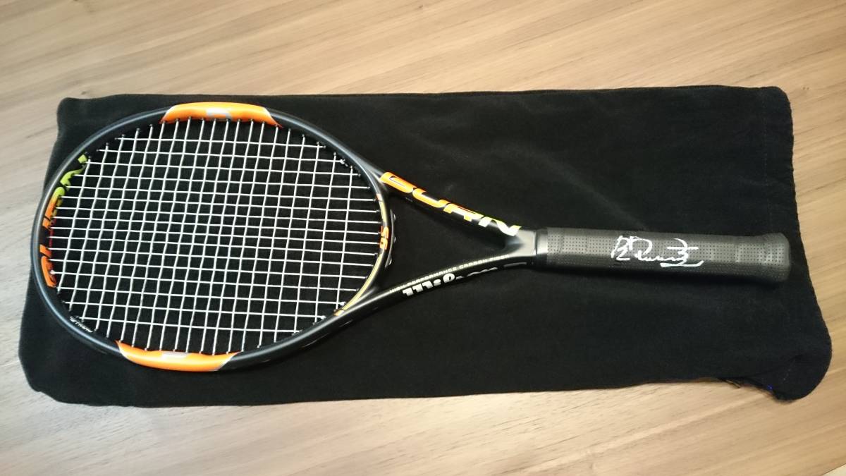 激レア 錦織圭 直筆サイン 入り ラケット Wilson BURN95 世界で20本のみ存在_画像2