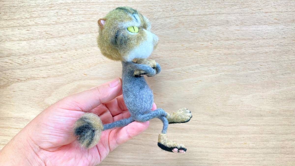 即決】サマーカット エキゾ猫 【#羊毛フェルト #ハンドメイド 即決】サマーカット エキゾ猫 【#羊毛フェルト #ハンドメイド
