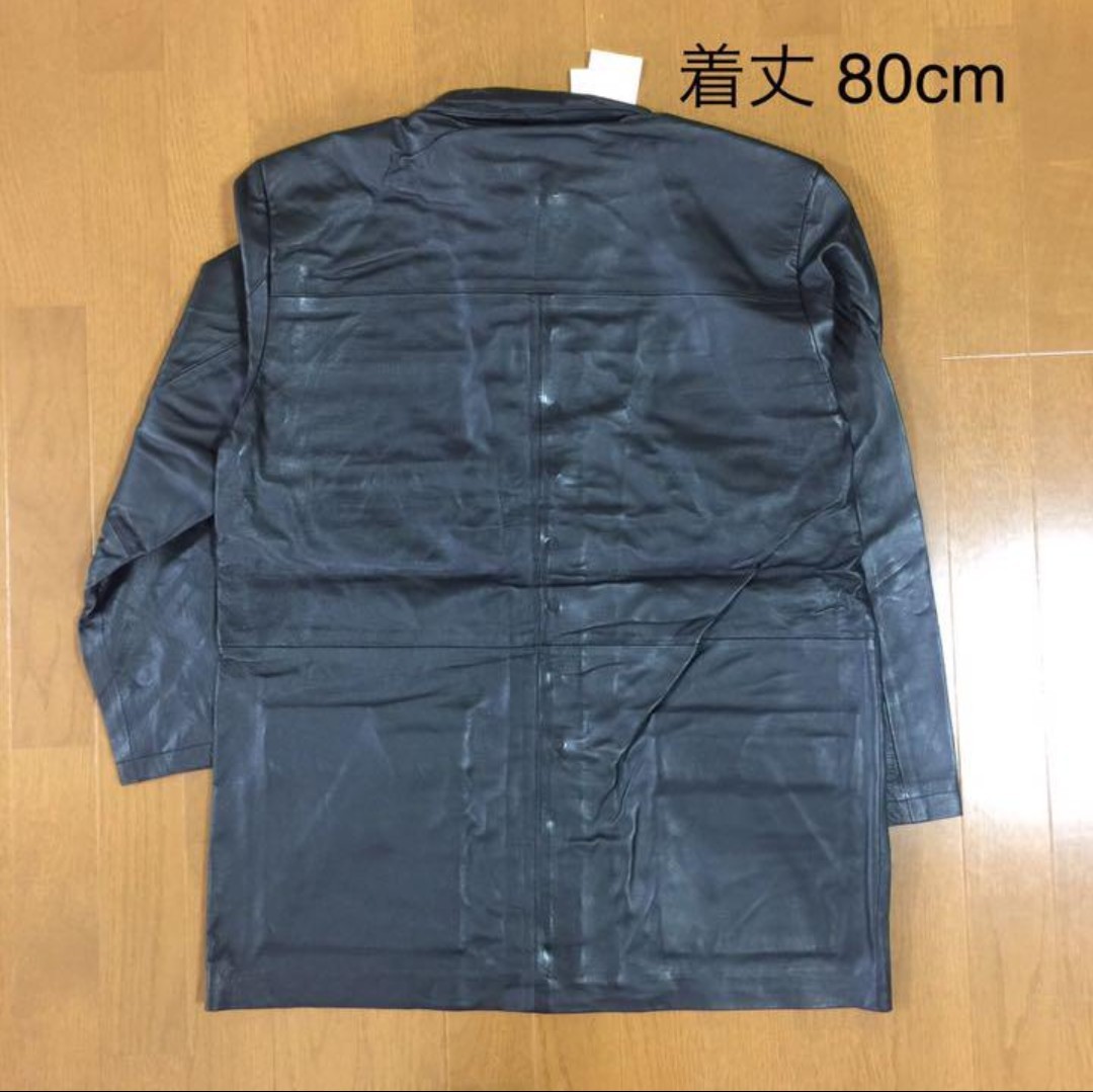 AUTUMN SALE 本革 ピッグスキン コート ブラック Mサイズ 着丈８０cm