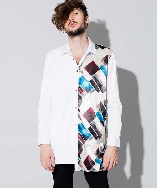 再入荷!】 BLACK ID NO 20AW アシンメトリー ロング シャツ サイズ