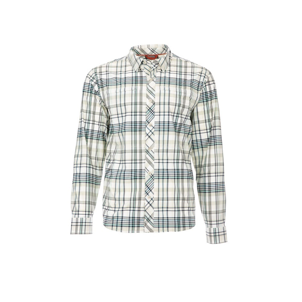 Simms Bugstopper LS Shirt バグストッパー ロングスリーブ シャツ US:M JP:L Pearl Madras Plaid_画像1