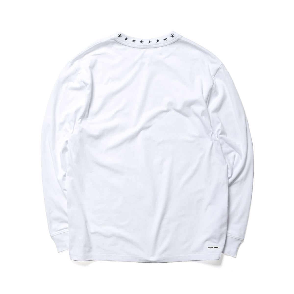 【新品未使用】 22AW 23 新品 FCRB f.c real bristol エフシーレアルブリストル SOPHNET ソフ L/S RIBBED EMBROIDERED TEE Tシャツ WHITEの画像2