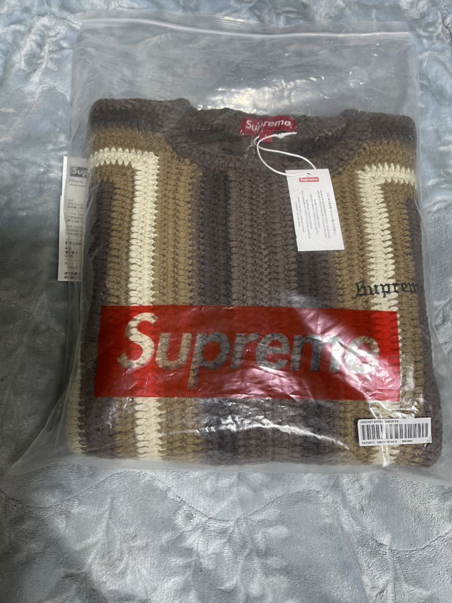 【新品未使用】 22SS 新品 Supreme シュプリーム HAND CROCHETED SWEATER セーター ニット BROWN S ブラウン 茶色 即決早い者勝ち_画像4