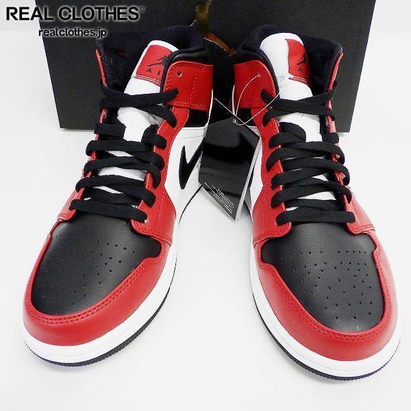 未使用】NIKE/ナイキ AIR JORDAN 1 MID CHICAGO BLACK TOE エア