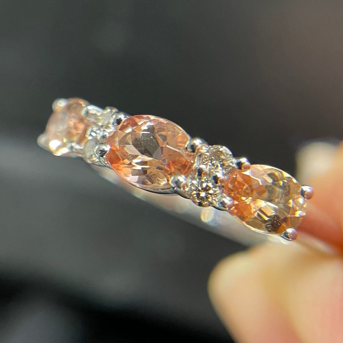 皇帝のトパーズ!K18WGインペリアルトパーズリング0.80ct-
