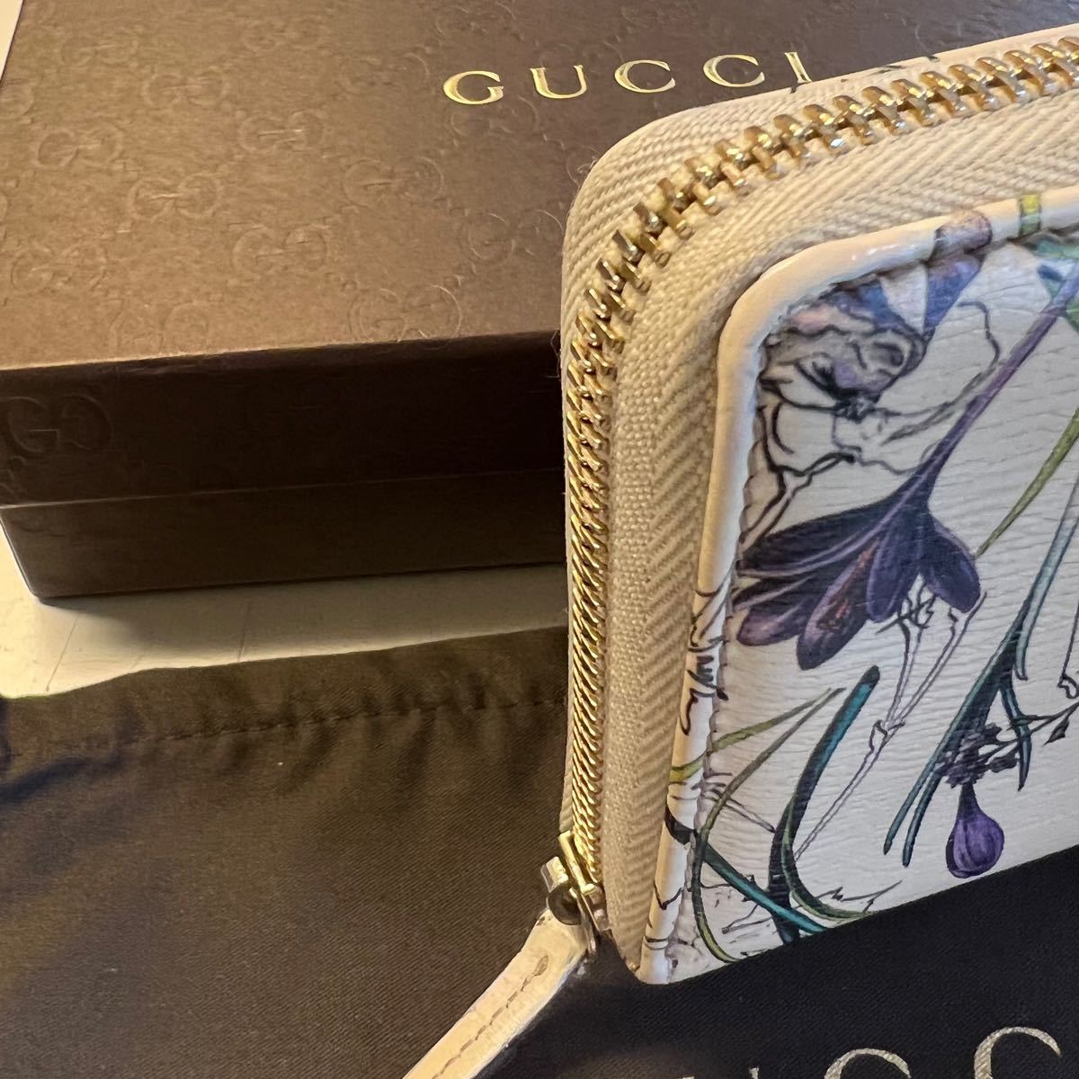 海外輸入 未使用に近い‼️ グッチ GUCCI 財布 長財布 ラウンドファスナー