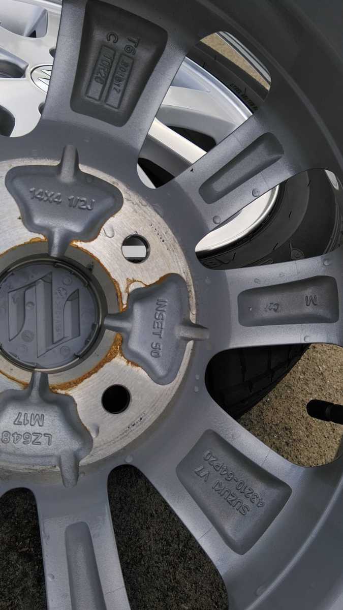 新車外し 美品 バリ山イボ付 スズキ 純正 エブリイワゴン ホイール