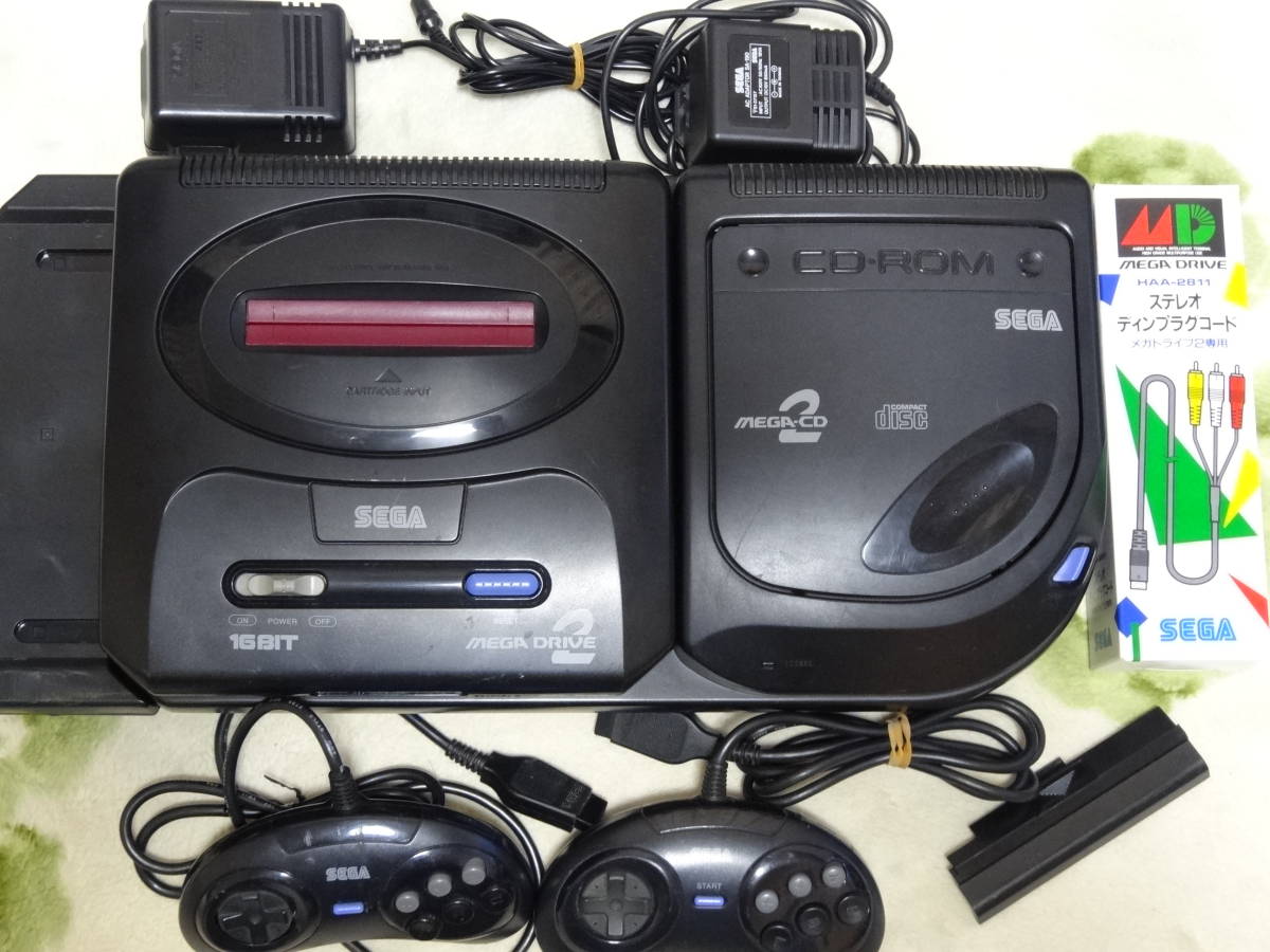 SEGA メガドライブ MEGA-CD2 メガCD2 アダプター 固定プレート付属 未