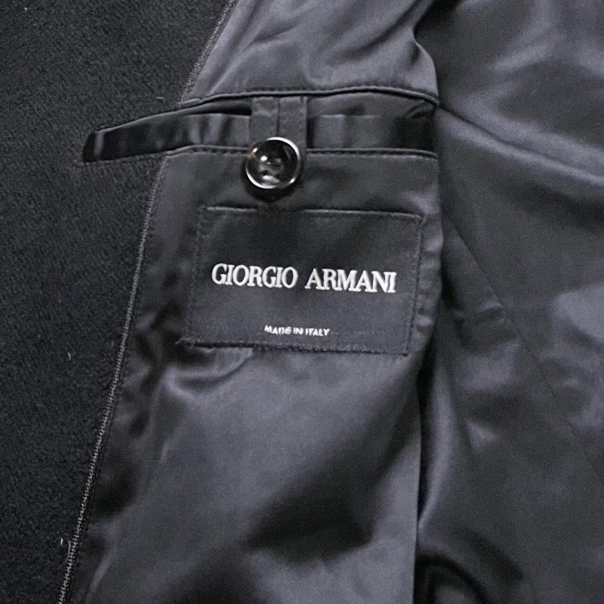 最高級】美品 黒タグ GIORGIO ARMANI ジョルジオアルマーニ ピーコート