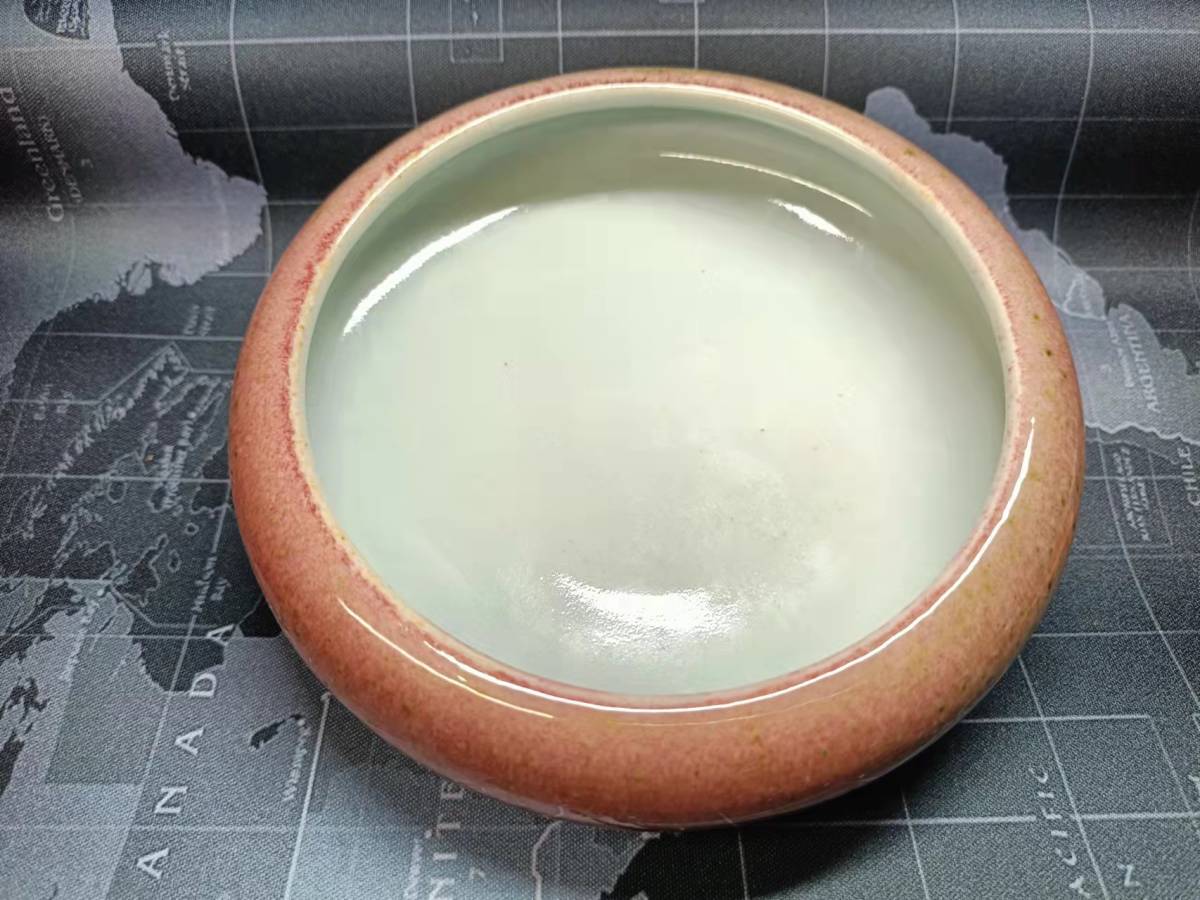 中国 唐物 古瓷 時代物 清代江豆紅釉水洗