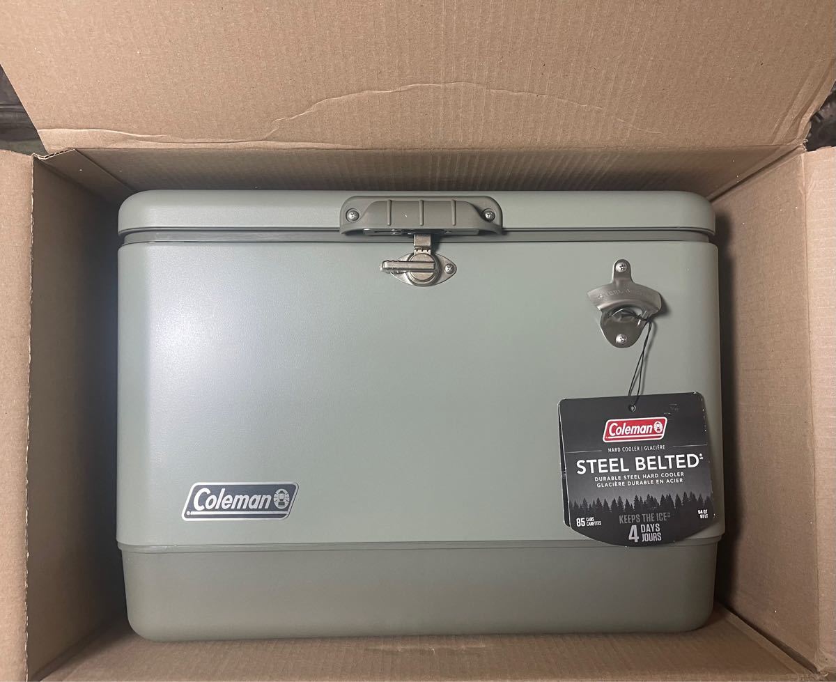 新品】コールマン スチールベルト クーラー ボックス(セージ)カーキ