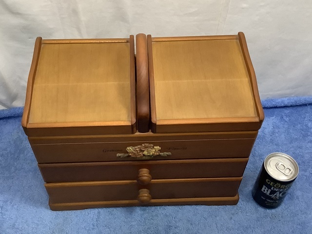 木製 裁縫箱 ソーイングボックス「gemme Fleuret」高さ28㎝ 検 ホビー