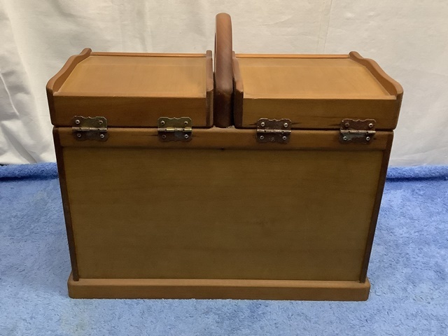 木製 裁縫箱 ソーイングボックス「gemme Fleuret」高さ28㎝ 検 ホビー