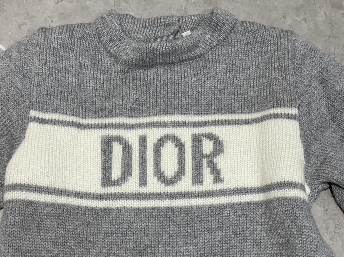 ☆baby DIOR ベビーディオール ニットワンピース グレー 可愛い 上質 4