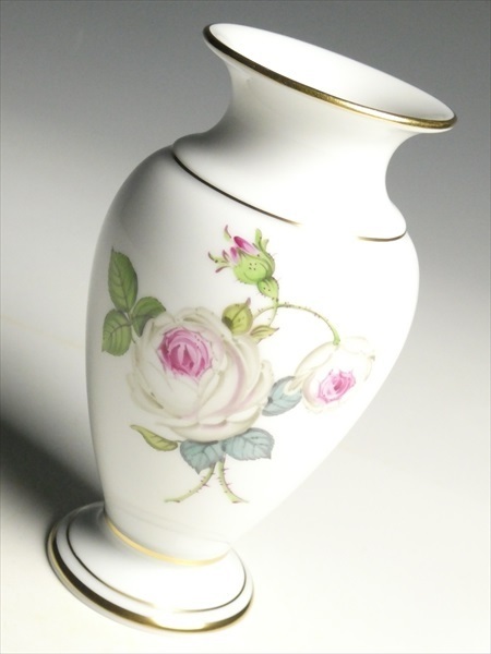 n328 Meissen マイセン ホワイトローズ ベース 花瓶 飾壷 | monsterdog