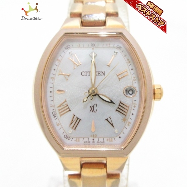 CITIZEN(シチズン) 腕時計■美品 XC(クロスシー) H060-T023461 レディース ホワイトシェル