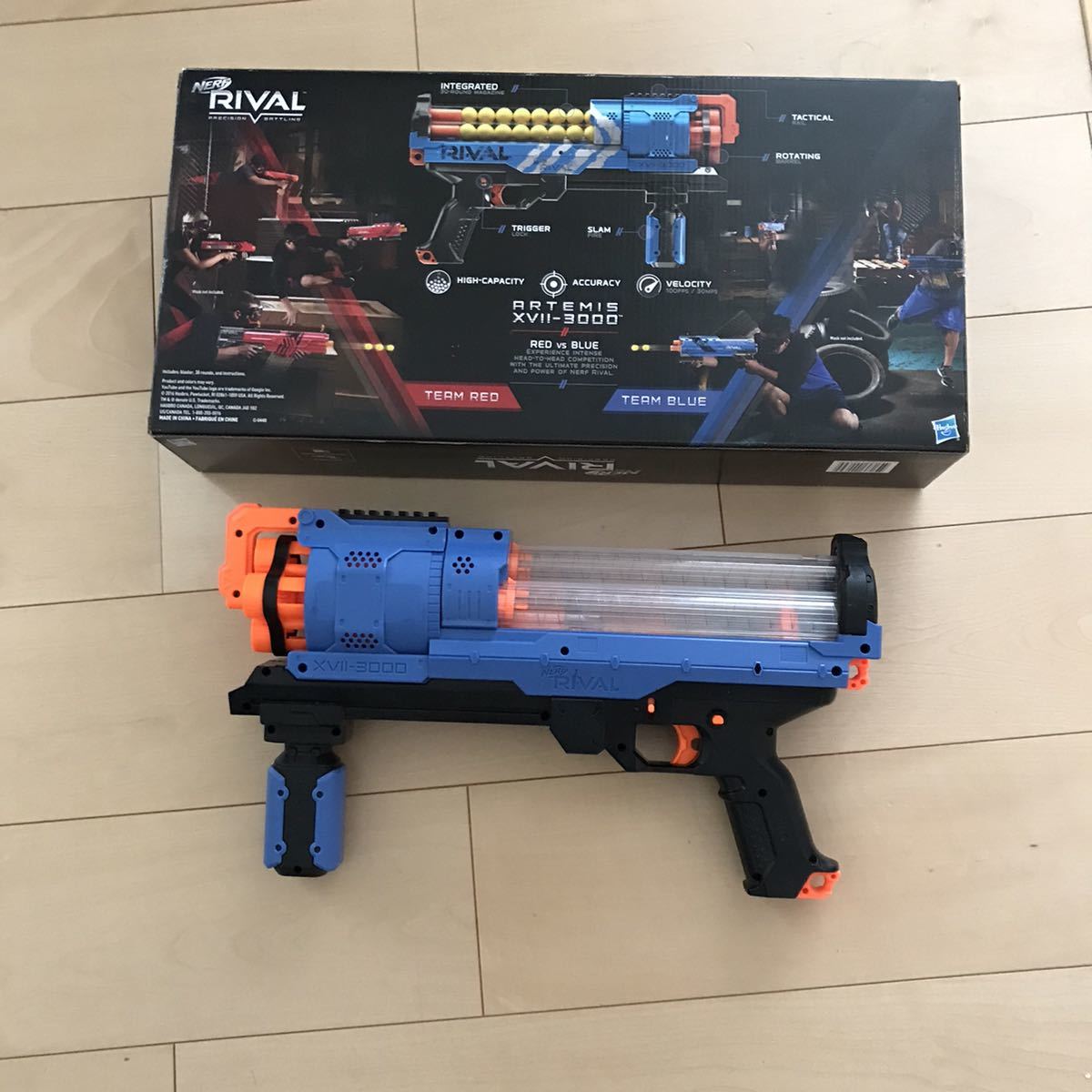 ナーフ Nerf Rival XVII-3000 Blaster ライバル カオス MXVI-4000 ブルー　即納　日本発送_画像3