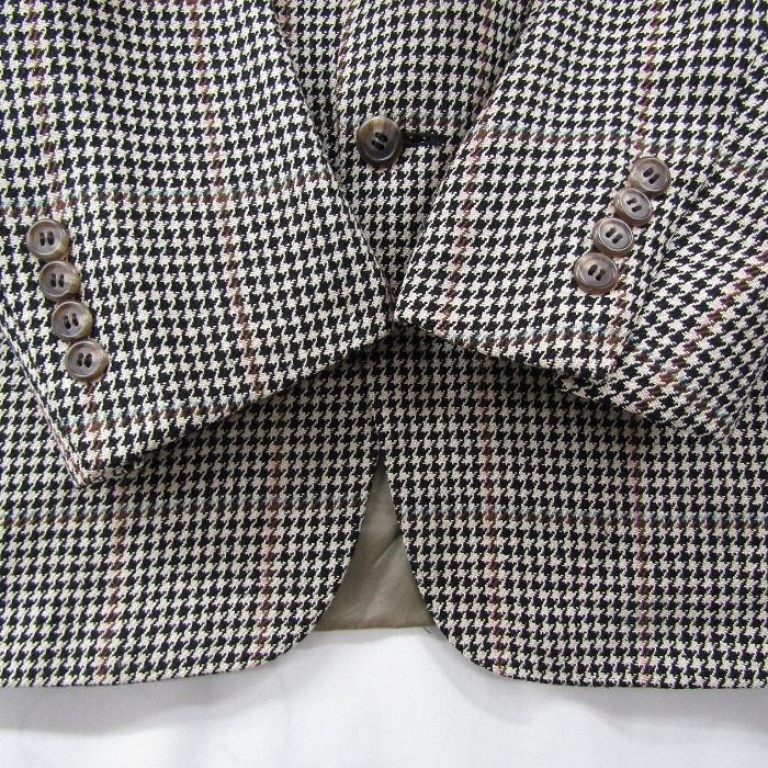 Polo размер 41 Ralph Lauren шерсть tailored jacket блейзер тысяч птица .. оттенок бежевого Polo Ralph Lauren б/у одежда Vintage 2S0501
