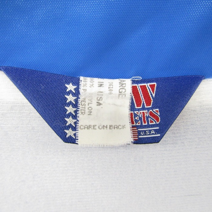 USA製 ビッグサイズ XL ASW JACKETS ナイロン コーチ ジャケット ライトウェイト ブルゾン VCDD 刺繍 ブルー 古着 ビンテージ 2S1057の画像3