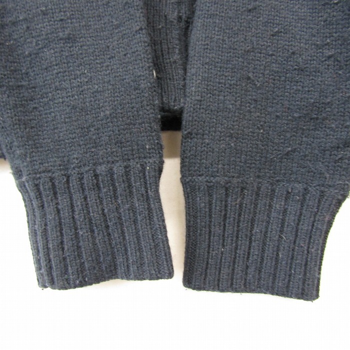 Abercrombie&Fitch サイズ L ウール カーディガン セーター ニット 5ボタン 刺繍 ネイビー アバクロ 古着 ビンテージ 2S1210_画像6