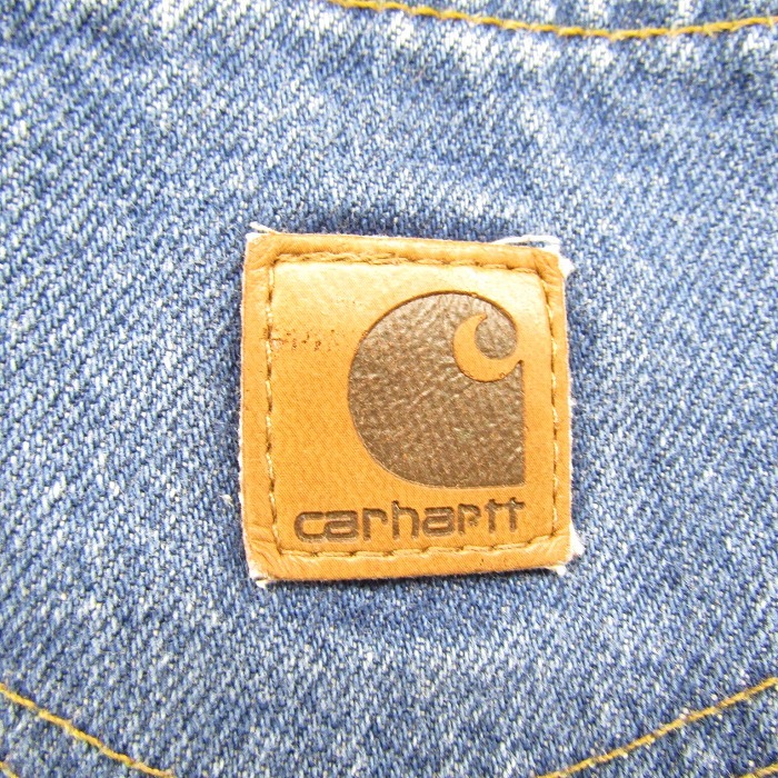 サイズ W33 L32 Carhartt ワーク ペインター デニム パンツ ワイド ジーンズ メキシコ製 カーハート 古着 ビンテージ 2S2580_画像5