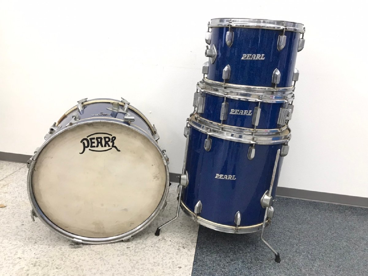 ヤフオク! - □t1988 現状品☆pearl パール ドラム 4点セッ...