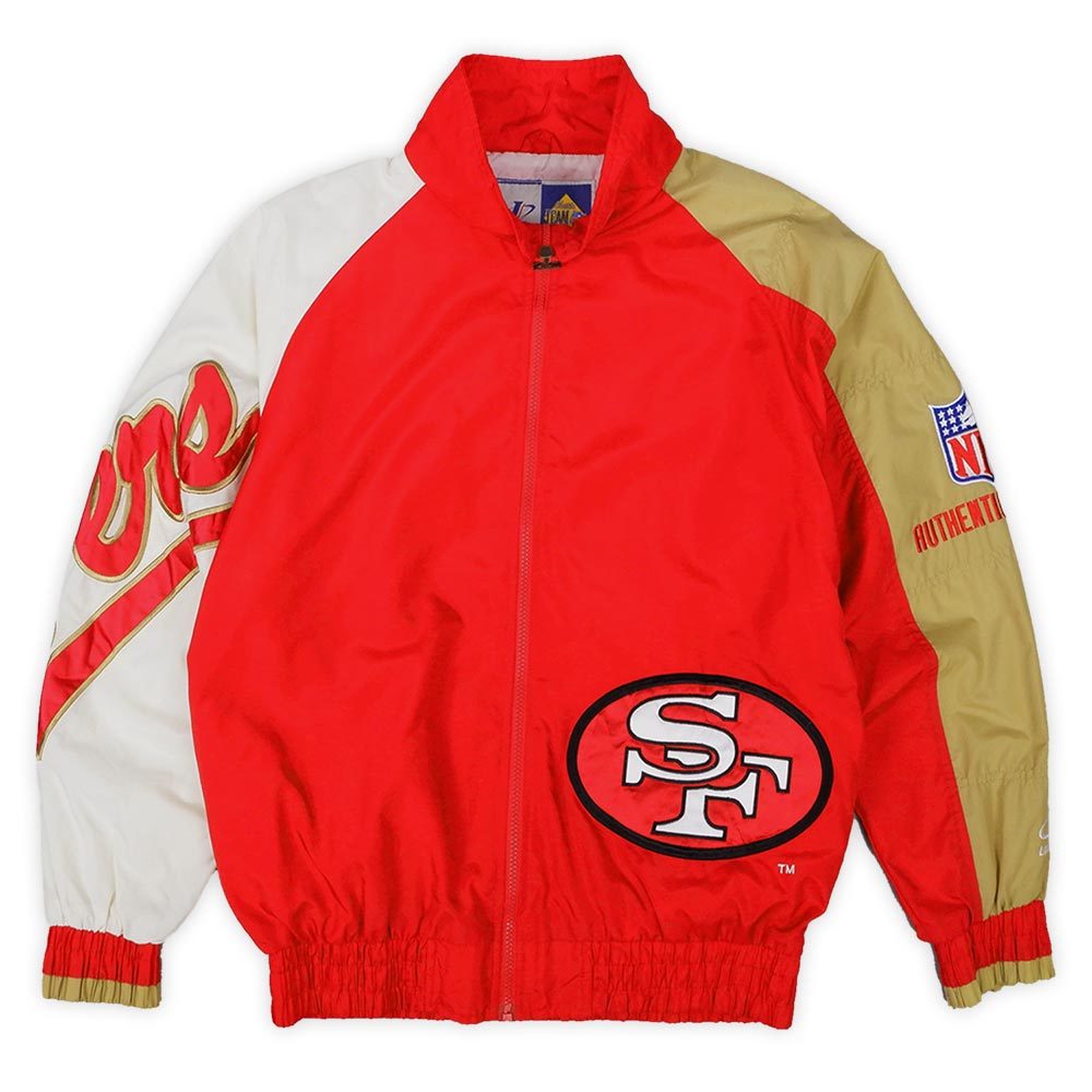 通販でクリスマス 49ers SF サンフランシスコフォーティーナイナーズ 90s L 赤 / レッド (-7064) 古着 刺繍 ロゴ NFL ナイロンジャケット Lサイズ 通販でクリスマス 49ers SF サンフランシスコフォーティーナイナーズ 90s L 赤 / レッド (-7064) 古着 刺繍 ロゴ NFL ナイロンジャケット Lサイズ