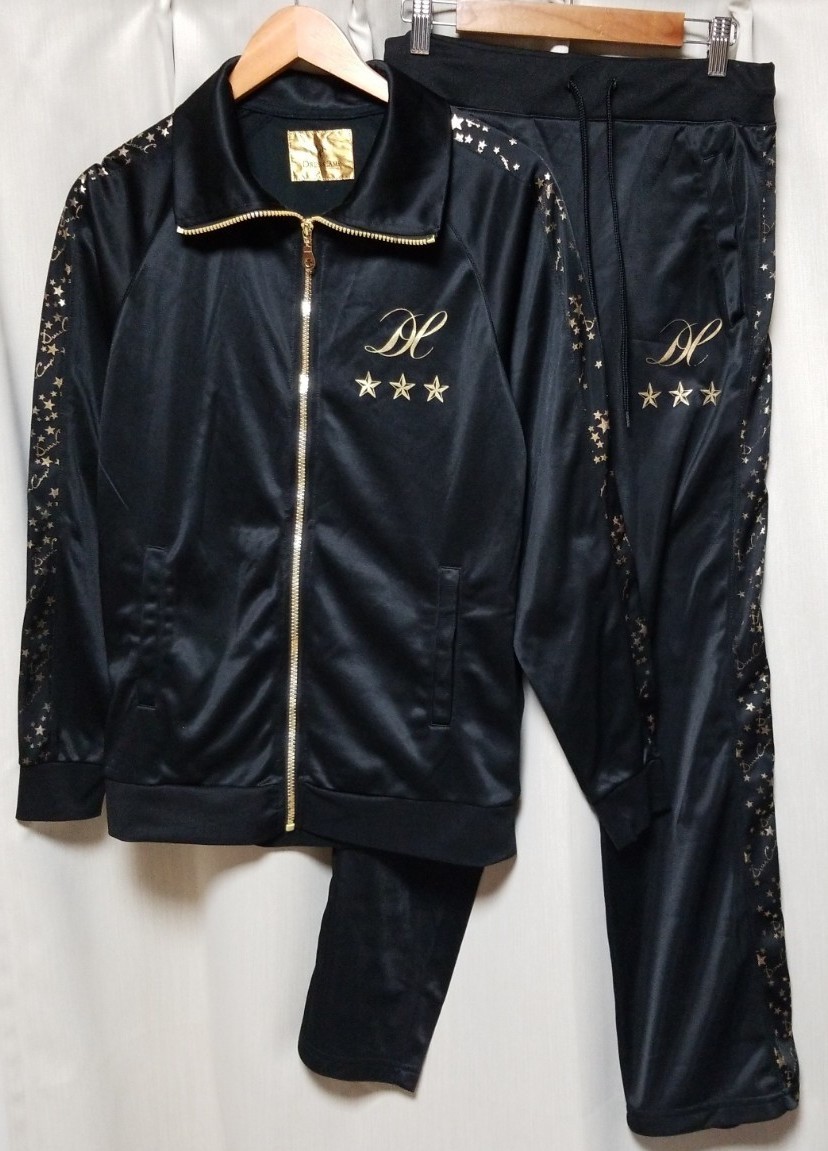 ドレスキャンプ DRESS CAMP 黒金 星柄 ジャージ 上下 セットアップ 直売特注品 ジャージ dresscamp ドレスキャンプ ジャージ