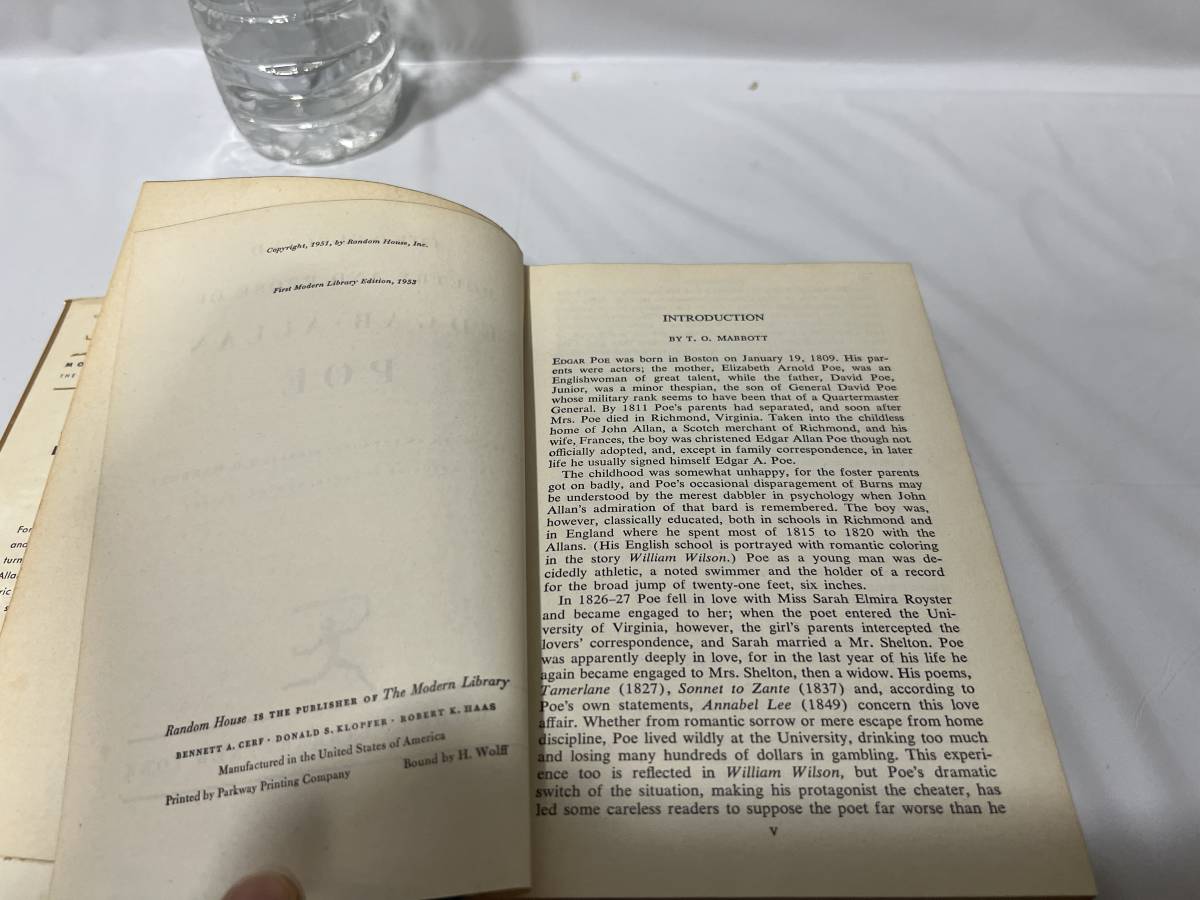 Edgar Allan Poe Selected Poetry & Prose 1st Modern Library 1953 Edition 小説 洋書 古書 ビンテージ アンティーク_画像6