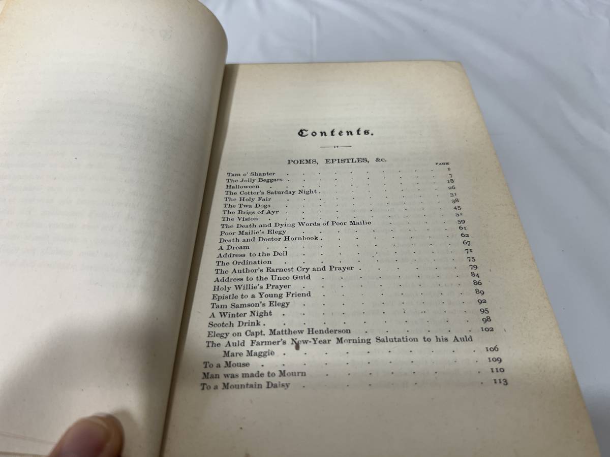 ロバート・バーンズ The Poetical Works of Robert Burns: With Notes, Glossary 1950 オックスフォード 小説 洋書 古書 ビンテージ_画像7