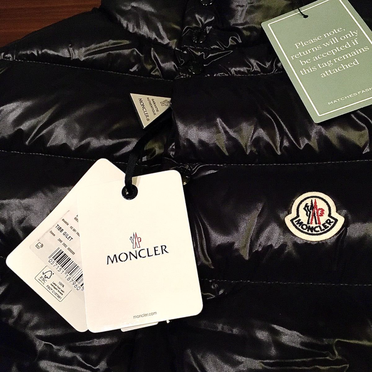 1 新品正規品 定価14万円 MONCLER TIB モンクレール チブ ダウンジレ