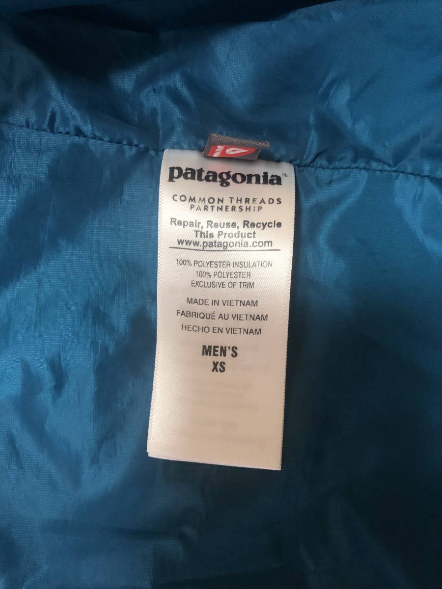 【美品】【レア】patagonia パタゴニア　ナノパフジャケット XSサイズ Ｓサイズ相当 水色　ブルー系_画像8