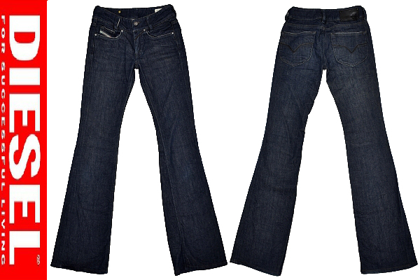 K-3534★美品★DIESEL ディーゼル LOUVELY STRETCH★名作 正規品 濃紺デニム ストレッチ素材 ブーツカット フレアー ジーンズ W24_画像1