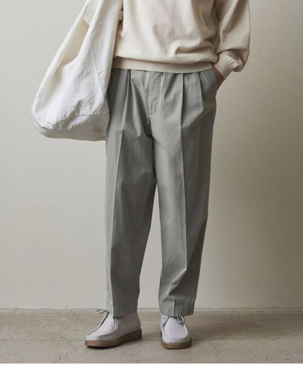 Steven Alan＜Steven Alan＞ NDM TWILL 2PLEATED EASY PANTS BOLD