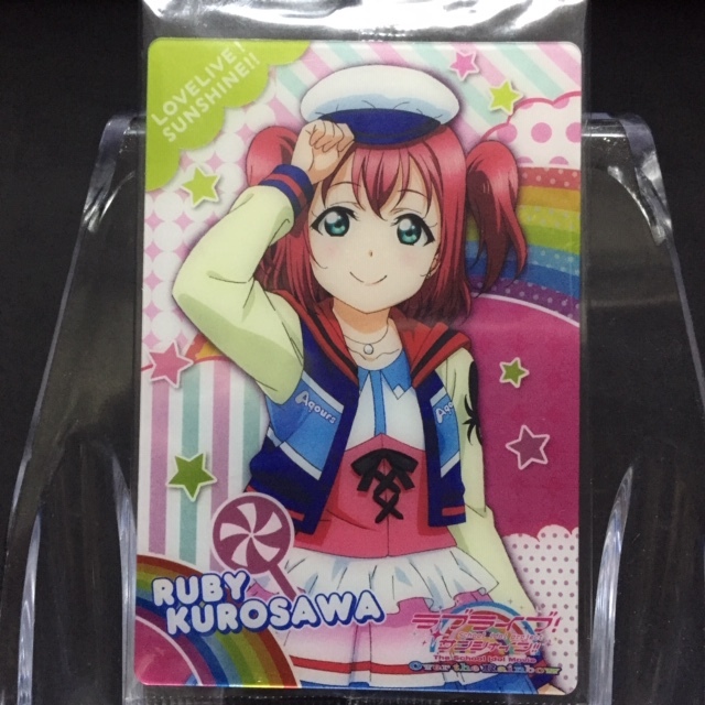 （新品・未開封）ラブライブ！サンシャイン!! The School Idol Movie Over the Rainbow ウエハース２ 黒澤ルビィ メタリックプラカード_画像1