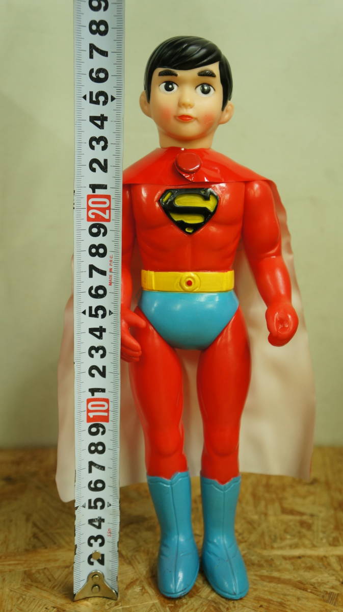 ケンリック スーパーマン ソフビ 人形 約28.5cm レトロ 当時物 現状品