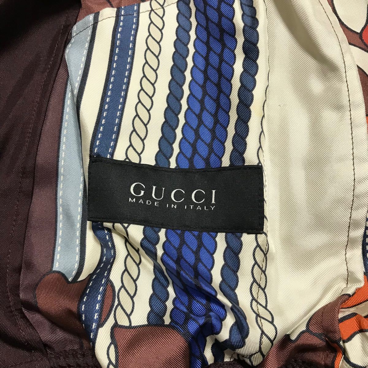 GUCCI 総柄シルクブルゾン