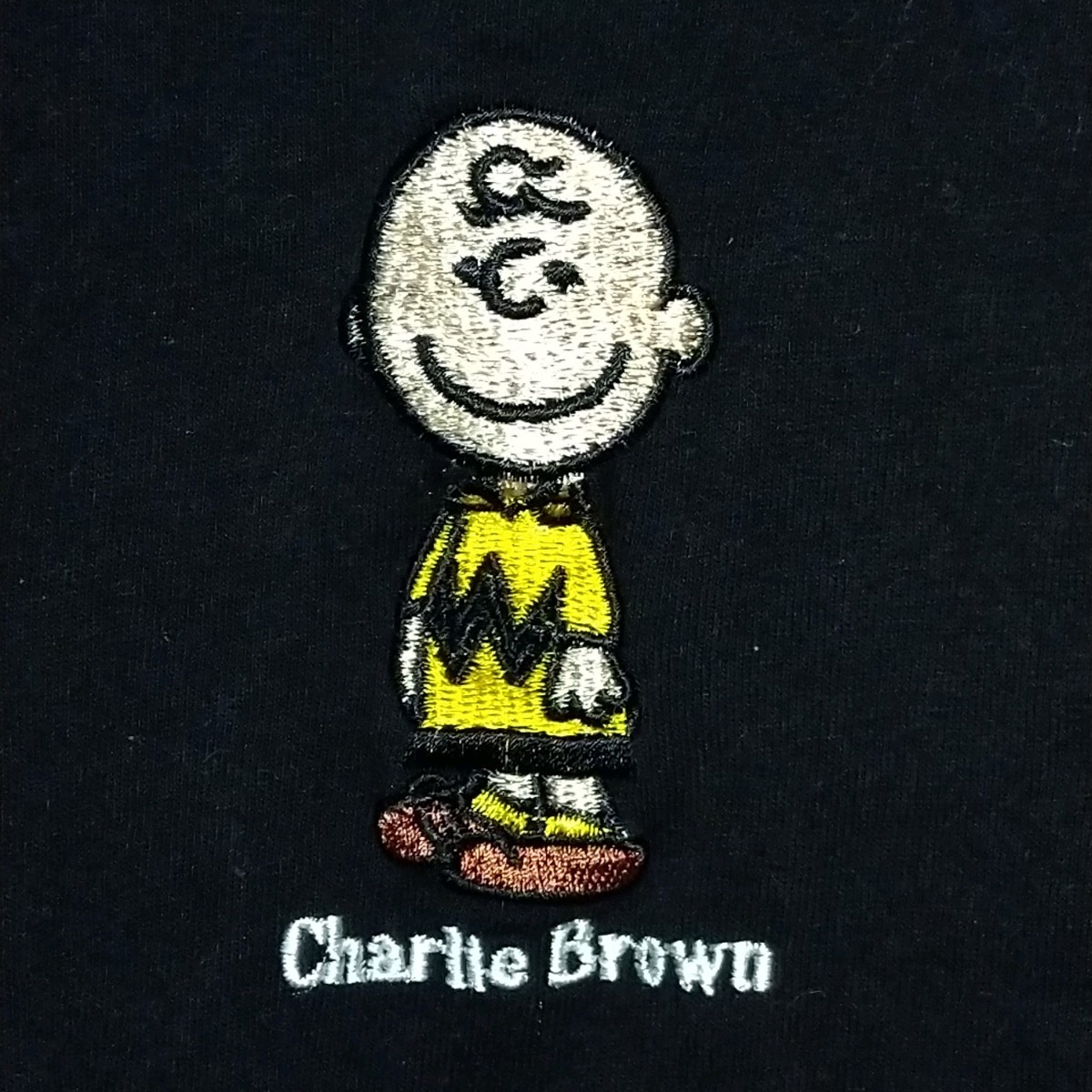 チャーリーブラウン　刺繍半袖Tシャツ　