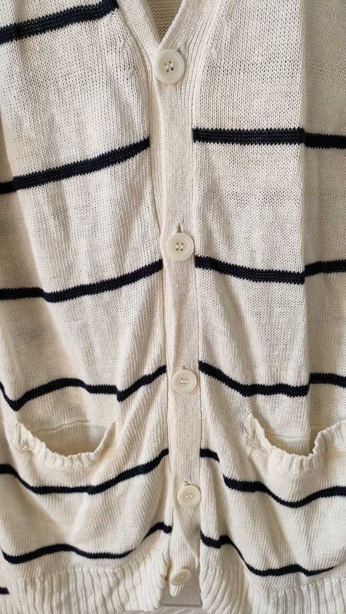 g lorry k lumen zlinen100% border knitted cardigan white M