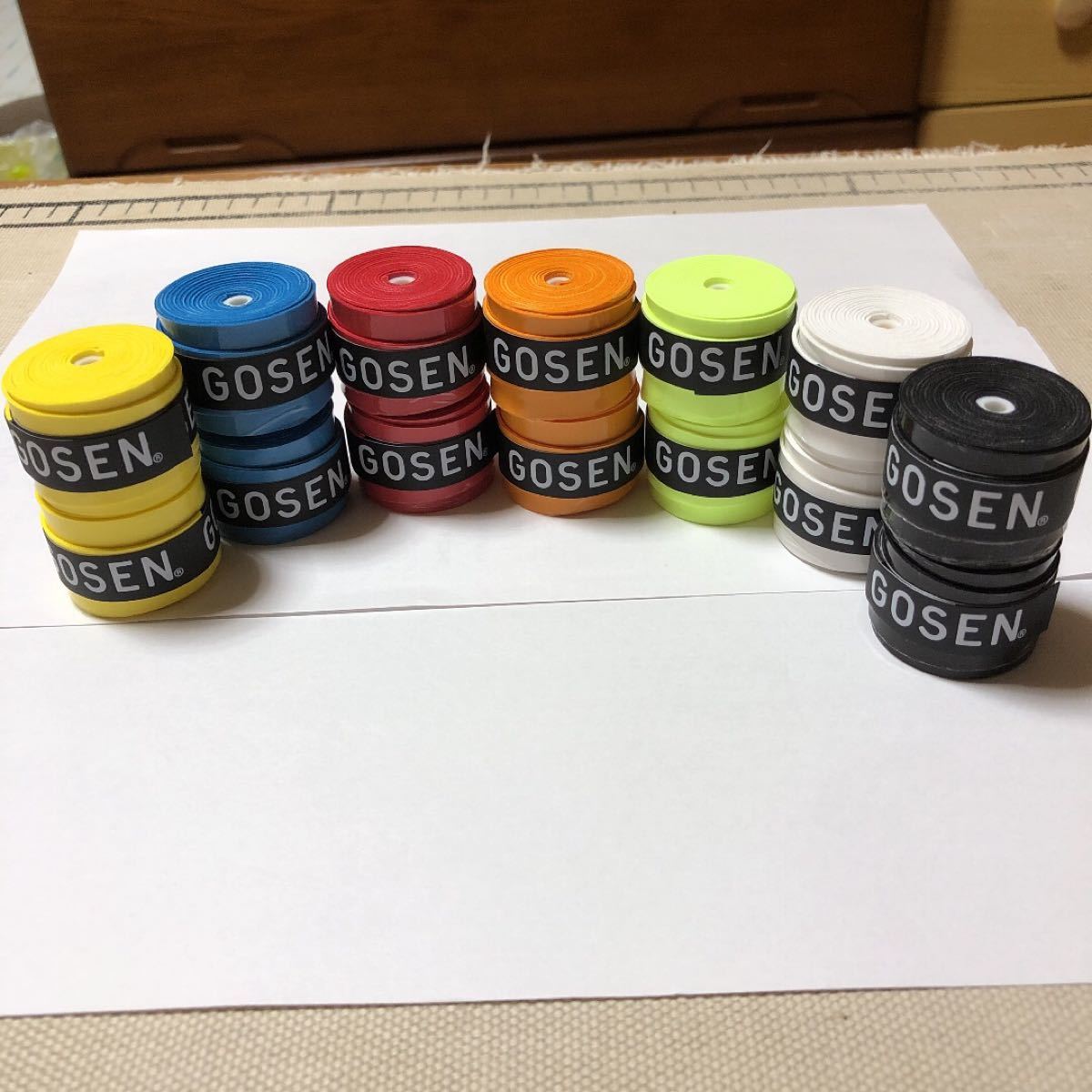 GOSEN グリップテープ 蛍光黄色1個 青1個✳︎色変更可 ゴーセン24