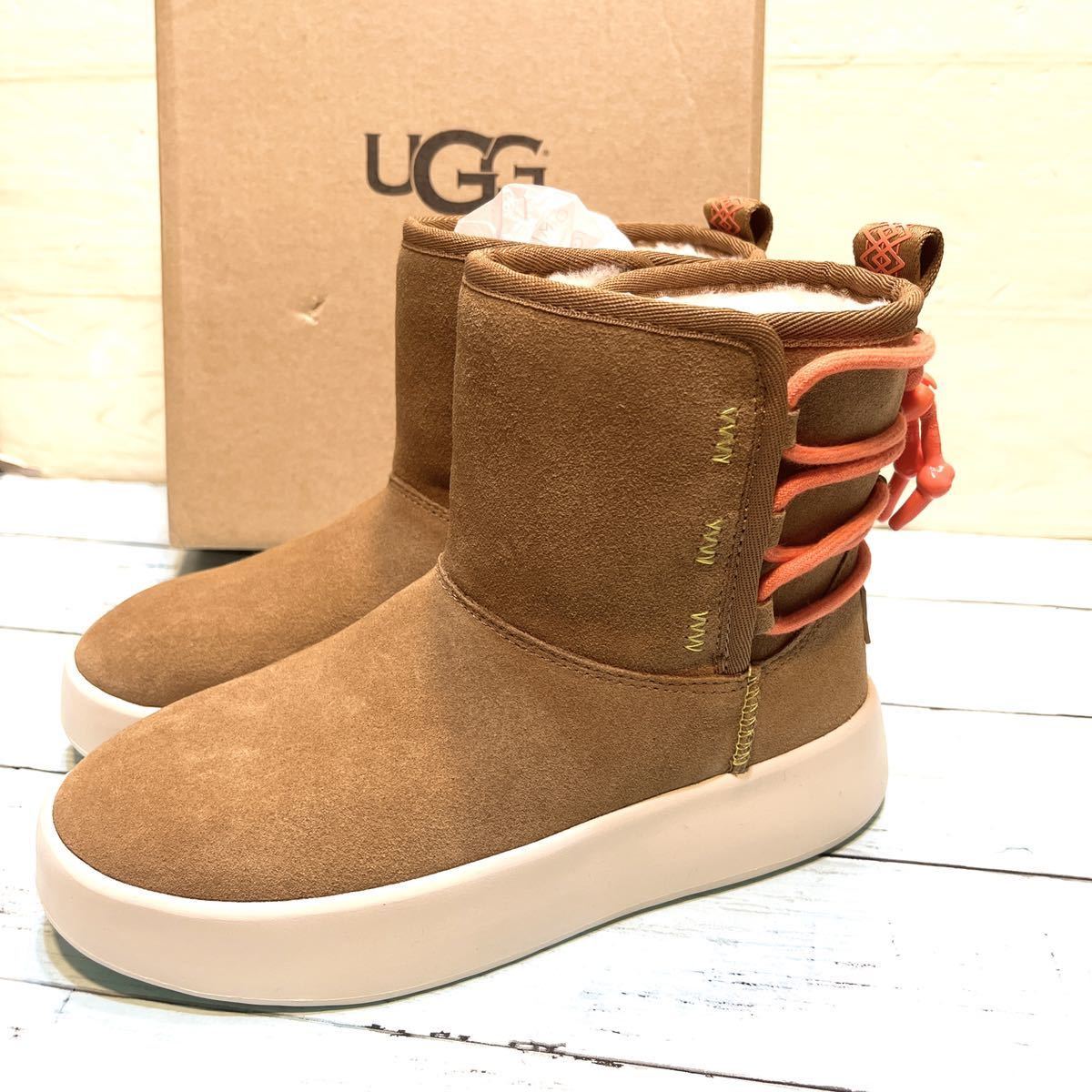 Classic Boom Ankle Boot スエード ボア バックレースアップ ブーツ