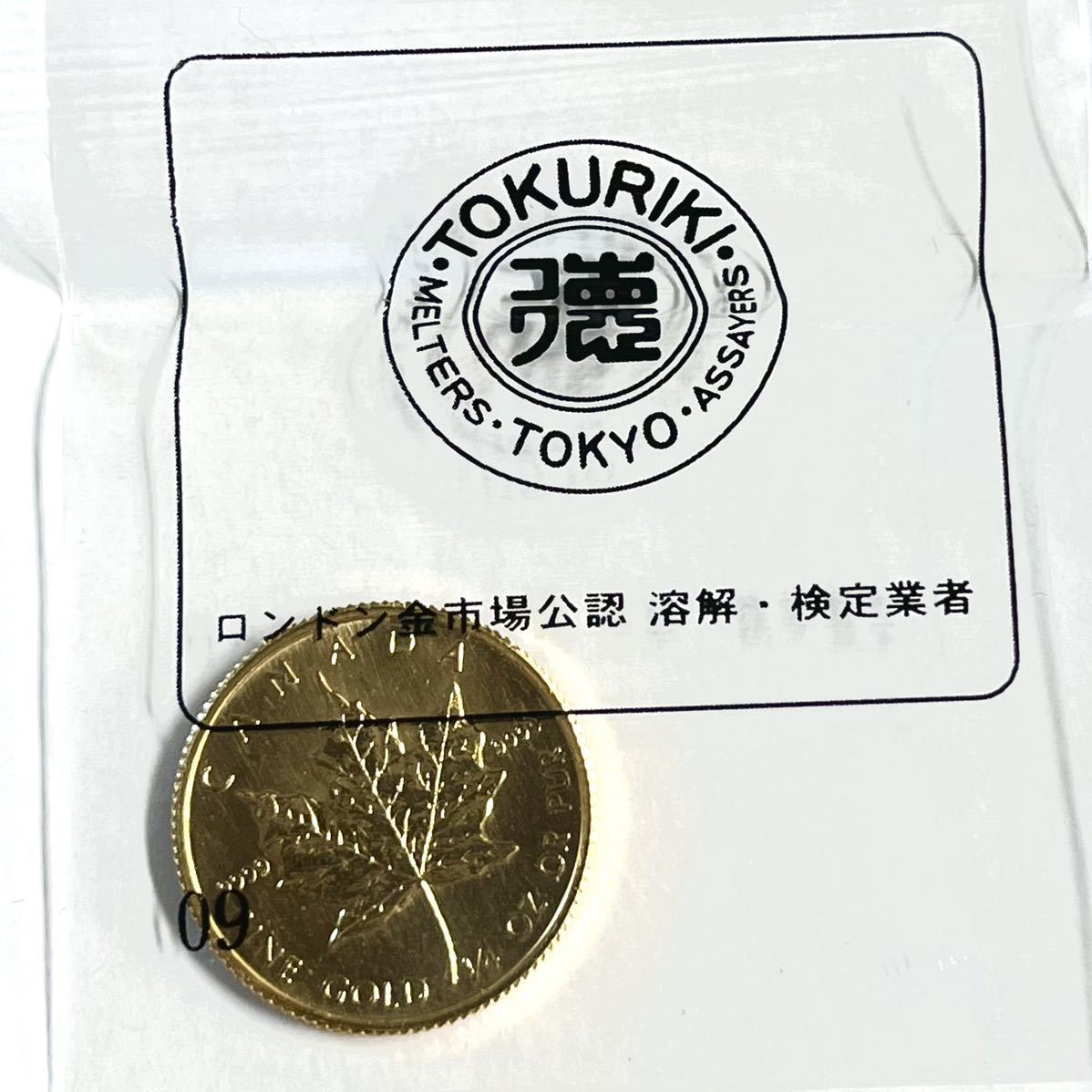 メイプルリーフ 金貨 1/10オンス 1986年 カナダ プルーフ硬貨-
