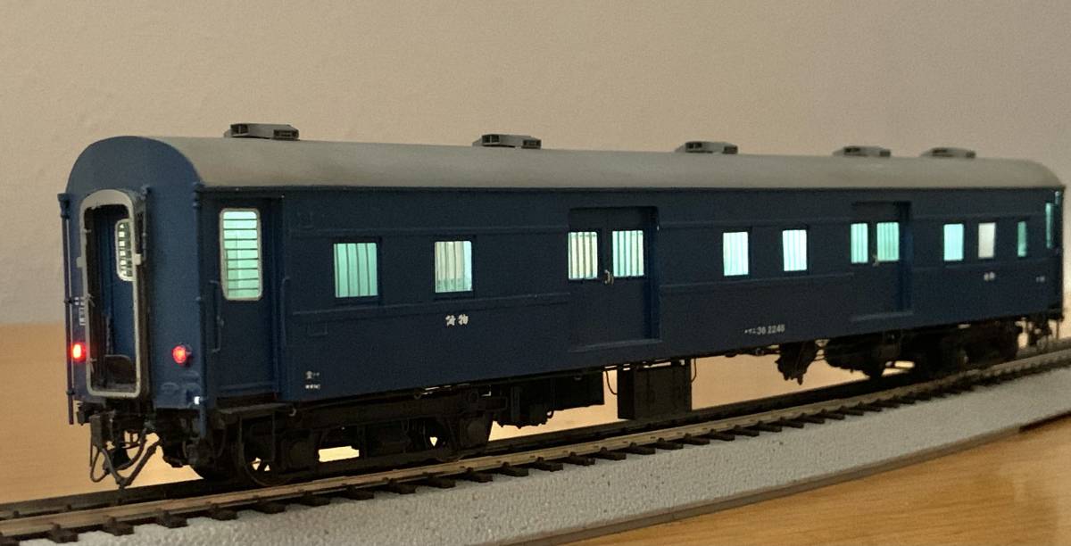 1/80 HO 13mm マニ362248金トヤ レイジージャックオハ35鋼製屋根キット改造組立品 2