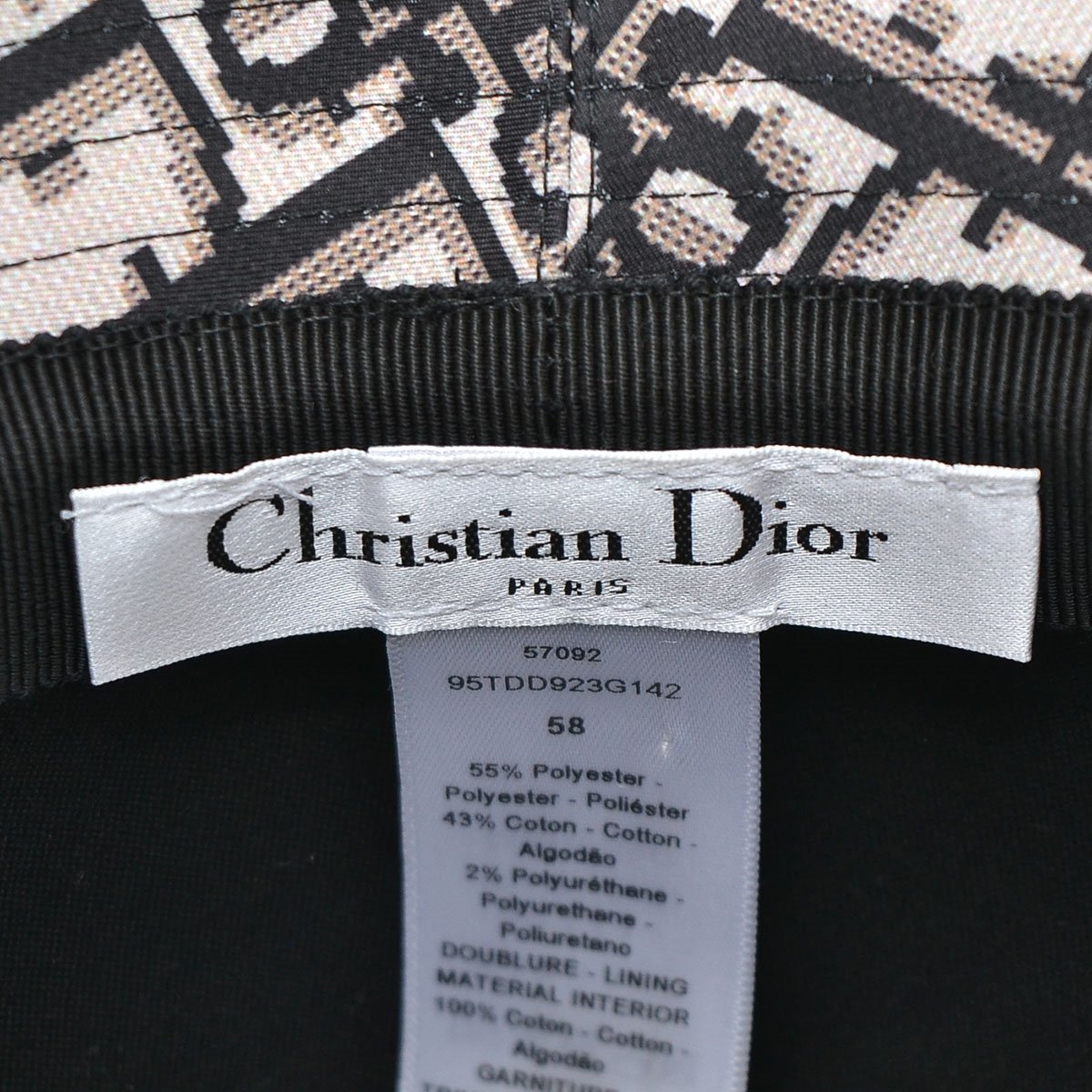 429199 Christian Dior TEDDY-D ボブハット トロッター ナイロンベール