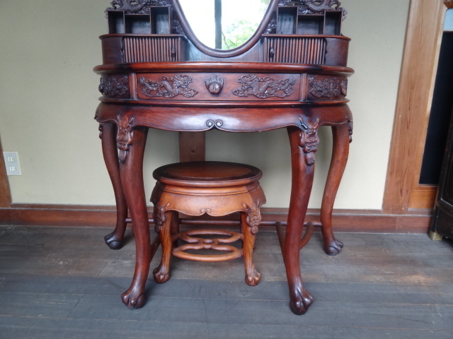 * China furniture dresser & chair China fine art karaki antique furniture super rare goods [ direct pickup moreover, successful bidder. trader arrangement limitation ]*