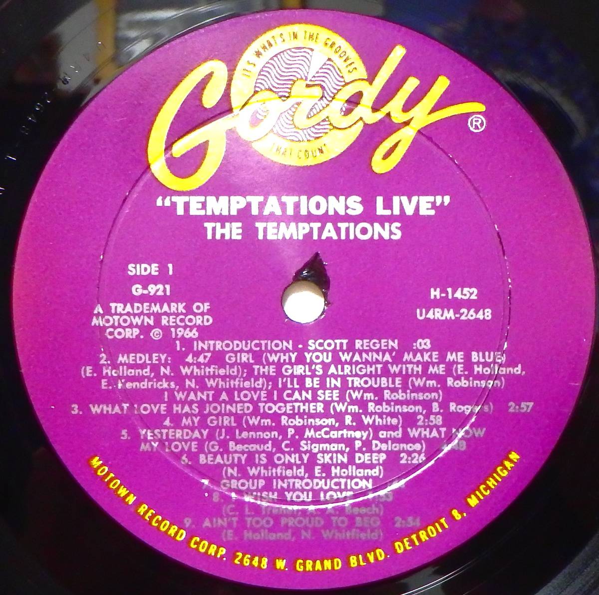 【DS511】THE TEMPTATIONS 「Temptations Live!」, 67 US Original　★R&B/ソウル_画像4