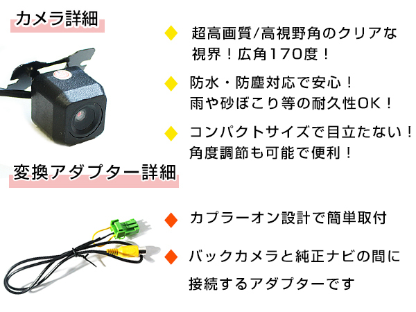 高品質 バックカメラ & 入力変換アダプタ セット マツダ C9K4（C9K4 V6 650） 2014年モデル リアカメラ_画像3