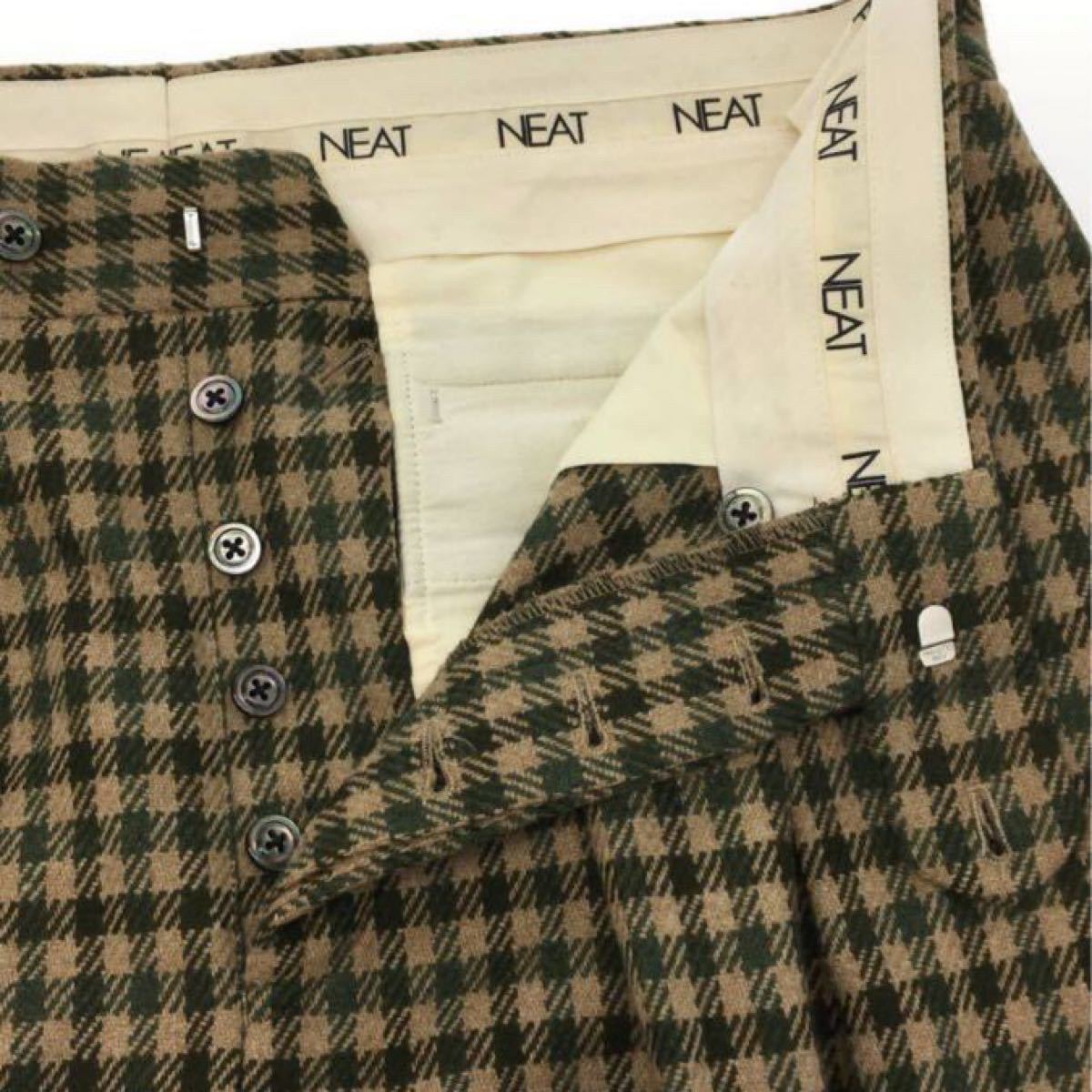 NEAT FOX BROTHERS 千鳥柄 スラックス ワイド 50|Yahoo!フリマ NEAT FOX BROTHERS 千鳥柄 スラックス ワイド 50|Yahoo!フリマ