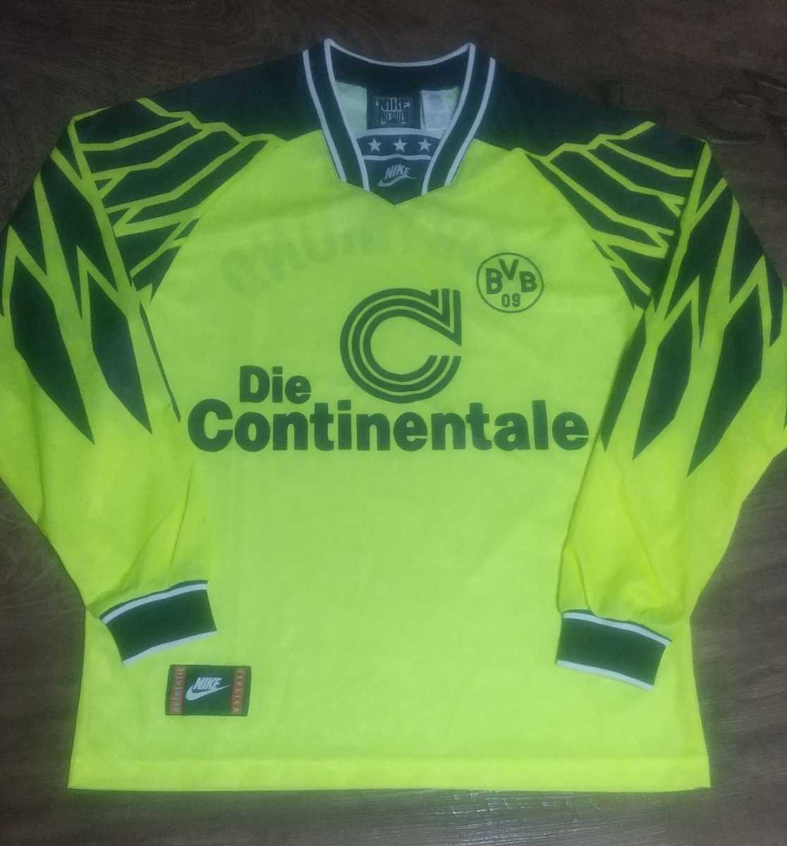 値下げ交渉 1994-95 リーガ初優勝 ボルシアドルトムント NIKE 長袖 MADE IN UK 検)94 BVB09 BORUSSIA DORTMUND HOME L/S SAMMER MOLLER Y2K_画像1